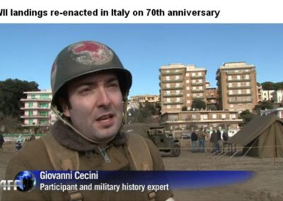 Agence France Press. Servizio della rievocazione per il 70° anniversario dello sbarco di Anzio.